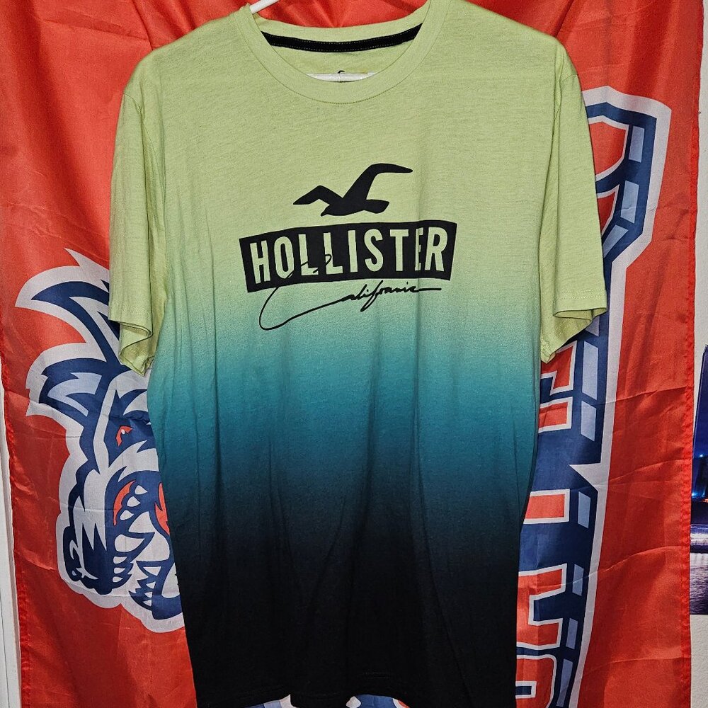 Hollister California Green/Blue Men's Shirt